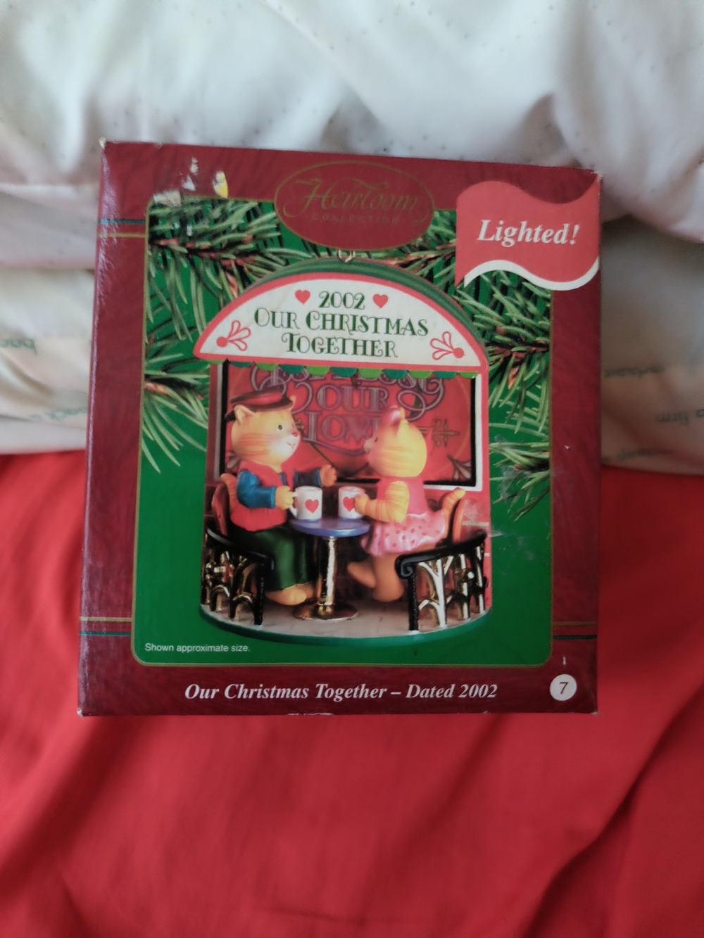 Hallmark Red and Green 'Our Christmas Together' Holiday Ornament Box